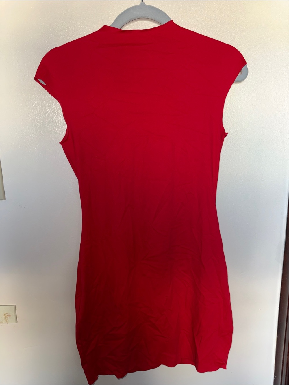 H&M Bright Red Cap-Sleeve Tunic Top